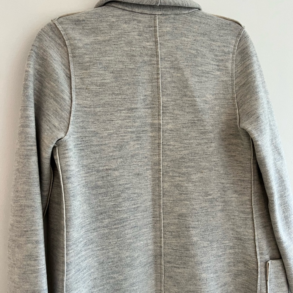 Aritzia Shawl Merino Wool Jacket XS Heather Chrome - Picture 15 of 16